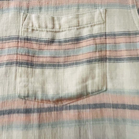 Marine Layer Women’s White, Pink & Blue Striped Button Down Shirt Size M/L - Picture 8 of 8